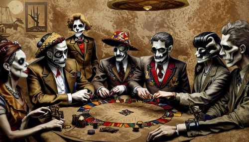 dice poker,poker,gamblers,horseplayers,rotglühender poker,croupiers,suit of spades,ball fortune tellers,playing cards,splicers,magicians,monopolists,money heist,skullduggery,blackjack,croupier,antigambling,cardroom,play cards,carnivale