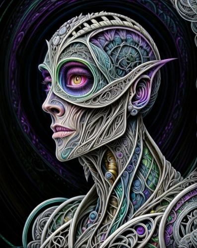 andromeda,biomechanical,asari,vastra,cyborg,digital artwork,extraterrestrial,digital art,alien warrior,vetra,caiera,seti,satari,telepath,digital drawing,nebula guardian,cybernetic,amidala,sci fiction illustration,tribal