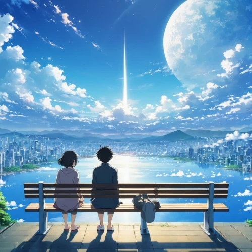 skygazers,moon and star background,skywatchers,earth rise,sawano,celestial phenomenon,macross,skyers,dream world,world end,worldspace,planetaria,sky space concept,aquarion,homeworld,euphonious,tanabata,starry sky,clear night,extant,Illustration,Japanese style,Japanese Style 04