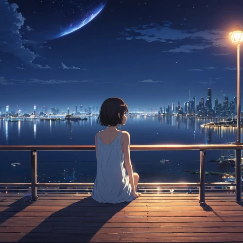 moon and star background,clear night,escapism,utada,sea night,soir,nuit,serene,zindagi,the moon and the stars,moonlit night,night scene,city at night,overlooking,night sky,the night sky,the horizon,romantic night,to be alone,dream world,Photography,General,Realistic