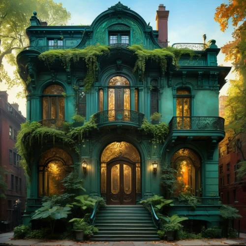 victorian house,brownstone,old victorian,brownstones,victorian,victoriana,dreamhouse,forest house,witch's house,apartment house,rowhouse,mansard,victorian style,house in the forest,townhouse,witch house,maplecroft,two story house,rowhouses,victorians,Conceptual Art,Fantasy,Fantasy 05