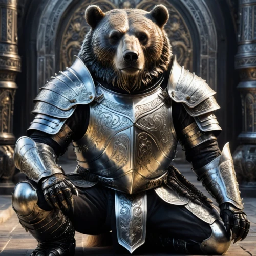 nordic bear,bear guardian,bearlike,hrothgar,warden,bearman,cataphract,armored animal,tarkus,bearhart,wulfstan,orlyk,beorn,bearmanor,bearse,kadyr,ursus,bear,ursine,pandulf,Conceptual Art,Sci-Fi,Sci-Fi 02