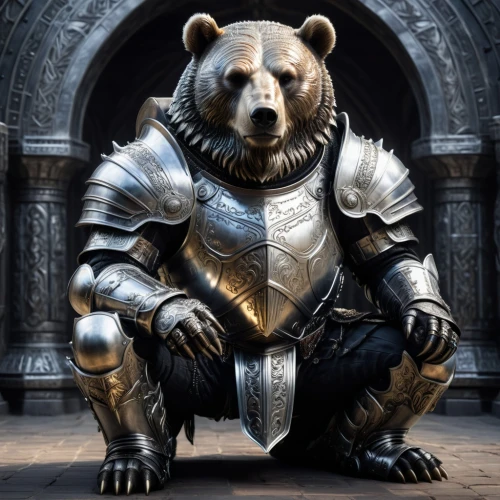 nordic bear,bear guardian,bearlike,tarkus,armored animal,hrothgar,bearmanor,orlyk,warden,thorgal,boar,beorn,kadyr,bearman,clegane,bearhart,bear,great bear,bearse,conservador,Conceptual Art,Sci-Fi,Sci-Fi 02