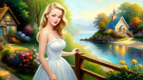 landscape background,fantasy picture,fairy tale character,celtic woman,the blonde in the river,girl on the river,cartoon video game background,nature background,background image,photo painting,galadriel,background view nature,world digital painting,children's background,girl in the garden,fantasy art,girl in a long dress,mermaid background,romantic scene,art painting