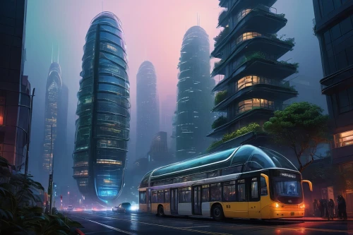 futuristic landscape,guangzhou,cybercity,futuristic architecture,urban towers,megapolis,cybertown,urban landscape,arcology,city scape,urbanization,cityscape,evening city,shanghai,high rises,cityscapes,urbanworld,highrises,futuristic,shenzhen,Illustration,Abstract Fantasy,Abstract Fantasy 09