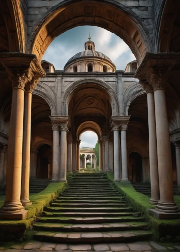 cochere,archways,theed,archly,colonnades,neoclassical,entranceways,nostell,sapienza,naboo,colonnaded,sulpice,pillars,roman ruins,cloistered,colonnade,rome 2,palladian,venaria,neoclassic,Illustration,Realistic Fantasy,Realistic Fantasy 24