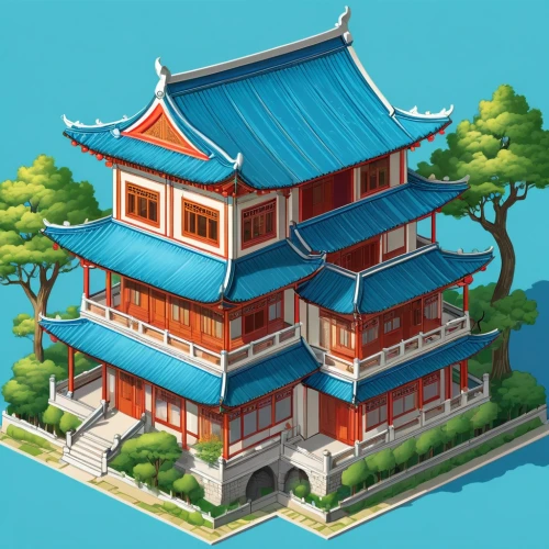 asian architecture,dojo,japanese shrine,teahouses,teahouse,wooden roof,roof landscape,house roofs,japanese-style room,japanese background,house roof,buddhist temple,tokaido,tianxia,sanxian,wooden house,ancient house,temple,ryokan,hall of supreme harmony,Unique,3D,Isometric