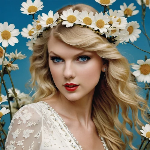 flowers png,swiftlet,swifty,flower background,edit icon,white floral background,floral background,taylor,taytay,flower crown,beautiful girl with flowers,porcelain doll,aylor,taylori,flower girl,floral wreath,treacherous,portrait background,paper flower background,enchanting,Illustration,Realistic Fantasy,Realistic Fantasy 09