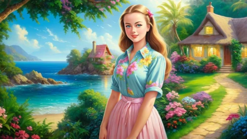 landscape background,girl in the garden,fantasy picture,girl in flowers,children's background,girl with tree,photo painting,portrait background,world digital painting,girl with a dolphin,creative background,spring background,springtime background,flower background,girl picking flowers,colorful background,nature background,romantic portrait,background view nature,fairy tale character