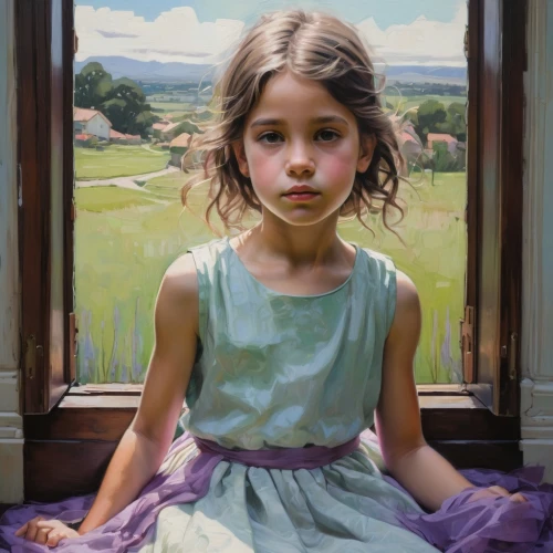 heatherley,little girl in pink dress,young girl,donsky,little girl in wind,the little girl,girl in the garden,girl with cloth,girl portrait,mystical portrait of a girl,portrait of a girl,little girl,oil painting,photorealist,girl in cloth,girl in a long dress,girl sitting,world digital painting,gekas,mcnaughton,Illustration,Realistic Fantasy,Realistic Fantasy 28