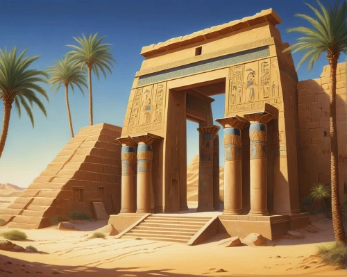 egyptian temple,karnak,mastabas,abydos,pharaonic,ancient egypt,egyptienne,ancient civilization,mastaba,karnak temple,wadjet,kemet,pharaon,egypt,dendera,qasr,luxor,horemheb,egyptological,ancient egyptian,Illustration,Retro,Retro 17