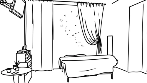 nordli,guest room,coloring pages,guestroom,shower of sparks,coloring page,animatic,room,sickroom,cold room,storyboarded,bedroom,roominess,japanese-style room,showerhead,window curtain,storyboard,curtains,storyboarding,examination room,Design Sketch,Design Sketch,Rough Outline