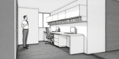 consulting room,sketchup,animatic,storyboard,storyboarding,examination room,storyboards,pencilling,penciling,storyboarded,treatment room,office line art,layouts,laboratory,working space,animating,serializing,backgrounds,cleanrooms,study room,Illustration,Black and White,Black and White 14