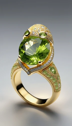 mouawad,ring with ornament,diopside,ring jewelry,wedding ring,olivine,aaa,gemology,engagement ring,chaumet,boucheron,anello,aaaa,diamond ring,goldsmithing,colorful ring,birthstone,goldring,anillo,circular ring,Unique,3D,3D Character