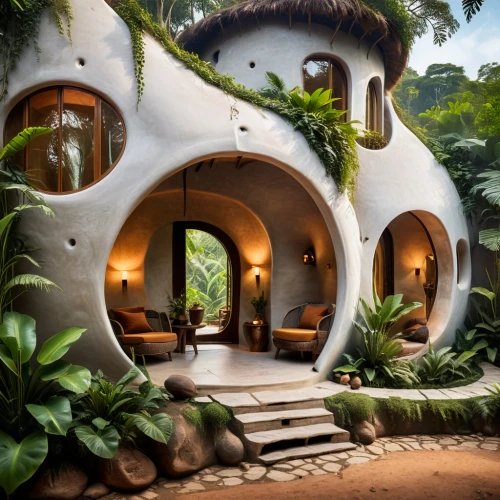 earthship,roof domes,tree house hotel,tropical house,dreamhouse,beautiful home,luxury home,domes,cubic house,igloos,holiday villa,cabana,futuristic architecture,luxury property,mustique,cabanas,large home,odomes,luxury real estate,luxury hotel,Photography,General,Cinematic