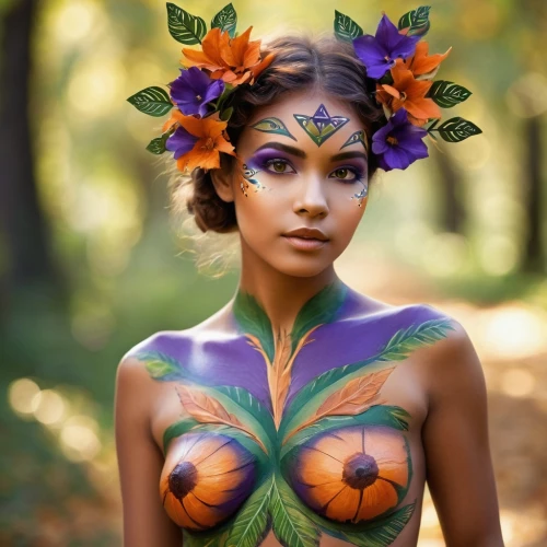 bodypaint,body painting,bodypainting,body art,neon body painting,tiger lily,amazonian,kerrii,faerie,polynesian girl,dryad,face paint,african daisies,mccurry,mother nature,fairie,autumn jewels,kerrigan,fairy peacock,beautiful african american women,Photography,General,Commercial