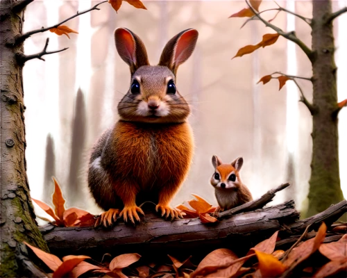 cottontails,woodland animals,rabbit family,squirrels,hares,fall animals,female hares,forest animals,rabbits,sciurus,autumn background,ctenomys,lagomorphs,autumn forest,autumn idyll,autumn icon,easter rabbits,mountain cottontail,leporidae,bunzel,Illustration,Abstract Fantasy,Abstract Fantasy 09