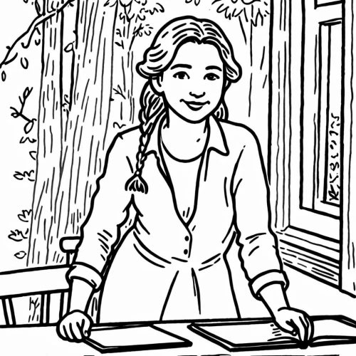 coloring pages,coloring pages kids,storyboarded,coloring page,inking,storyboarding,proprietress,storyboard,inks,liesel,office line art,pencilling,penciling,animatic,nields,storyboards,salesgirl,shopgirl,nordli,minicomics,Design Sketch,Design Sketch,Rough Outline