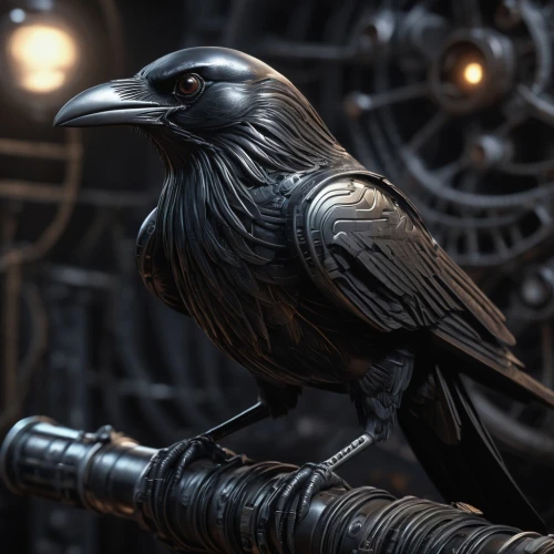 3d crow,raven sculpture,raven bird,black raven,corvus,corvidae,raven rook,nevermore,raven,black crow,carrion crow,black bird,seedeater,crow,magpie,killraven,jackdaw,king of the ravens,ornamental bird,an ornamental bird,Conceptual Art,Sci-Fi,Sci-Fi 02
