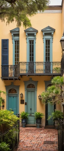 french quarters,townhouses,old colonial house,new orleans,mizner,camondo,neworleans,italianate,old town house,shutters,cortile,rowhouses,row houses,townhouse,anacapri,french building,rowhouse,dumaine,porticoes,courtyards,Illustration,Retro,Retro 23