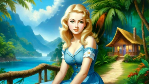 fairy tale character,landscape background,faires,mermaid background,fantasy picture,eilonwy,dorthy,storybook character,cartoon video game background,forest background,amazonica,children's background,nature background,thumbelina,vinland,polynesian girl,disney character,the blonde in the river,connie stevens - female,hawaiiana