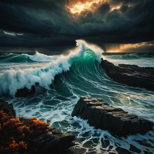 stormy sea,sea storm,seascape,tempestuous,tidal wave,seascapes,storm surge,ocean waves,crashing waves,storfer,rocky coast,big waves,atlantic,nature's wrath,northeaster,sturm,rogue wave,sea water splash,tumultuous,the wind from the sea,Illustration,Realistic Fantasy,Realistic Fantasy 29