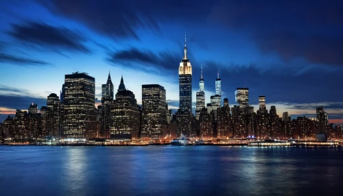 new york skyline,manhattan skyline,new york harbor,newyork,cityscapes,new york,city skyline,city scape,manhattan,blue hour,chrysler building,homes for sale in hoboken nj,skylighted,citylights,tall buildings,nyclu,city lights,city at night,megacities,freedom tower,Conceptual Art,Daily,Daily 32