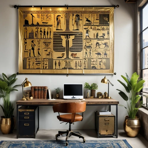 gold wall,modern office,creative office,modern decor,mid century modern,interior decor,blur office background,cork board,contemporary decor,wall decor,tapestry,interior design,working space,wall decoration,vintage wallpaper,bureau,home office,study room,workspaces,mid century,Photography,General,Realistic