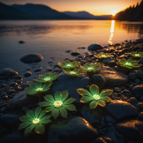 flower in sunset,water flowers,flower of water-lily,stone lotus,lake mcdonald,starflower,magic star flower,flower water,water lily leaf,nature wallpaper,glow of light,lotus flowers,flower wallpaper,water lotus,water flower,waterlily,golden lotus flowers,lily pads,vermilion lakes,lilies of the valley,Photography,General,Cinematic
