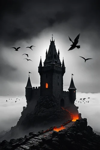 haunted castle,ghost castle,halloween background,castle of the corvin,witch house,witch's house,the haunted house,haunted house,fantasy picture,ravenloft,halloween wallpaper,haunted cathedral,castle,castles,cauldrons,fairy tale castle,mobile video game vector background,cartoon video game background,knight's castle,hogwarts,Photography,Black and white photography,Black and White Photography 01