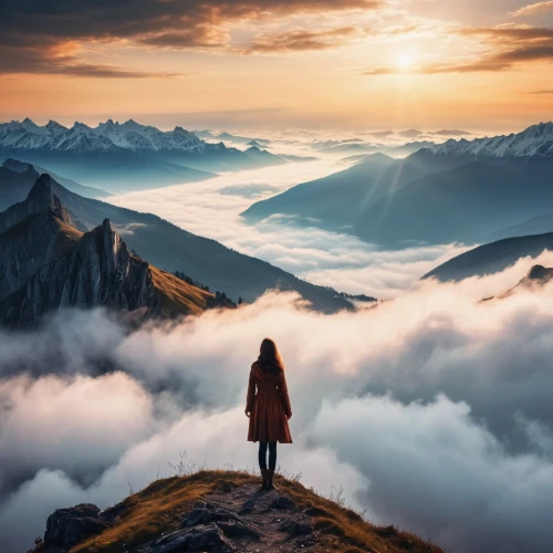 above the clouds,high alps,sea of clouds,mountain sunrise,the spirit of the mountains,sea of fog,fall from the clouds,wanderer,the alps,landscape background,high-altitude mountain tour,immensity,landscapes beautiful,horizons,the beauty of the mountains,glaciations,the wanderer,landscape mountains alps,alps,mountain hiking,Photography,General,Realistic