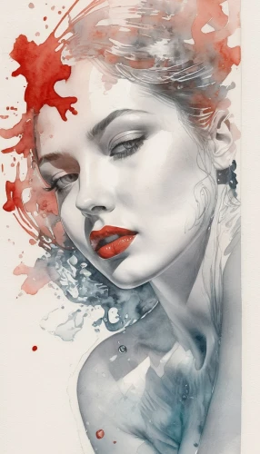 watercolor paint strokes,fluidity,viveros,dussel,rone,watercolor painting,vanderhorst,water colors,jeanneney,fathom,persephone,seelie,liquide,red paint,digital art,world digital painting,rose white and red,watercolor floral background,overlaid,watercolor,Illustration,Black and White,Black and White 30