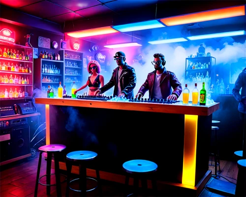 liquor bar,bar counter,neon light drinks,neon drinks,neon cocktails,nightclub,bar,cantina,speakeasy,neon coffee,piano bar,barkeep,bartender,rain bar,speakeasies,bartenders,liquors,bartending,spaceland,barkeeper,Unique,3D,Garage Kits
