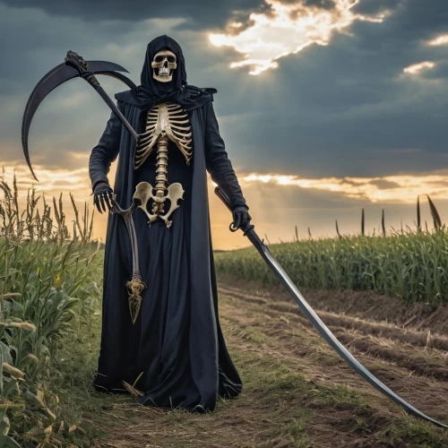 scythe,grimm reaper,grim reaper,scythes,reaper,scything,reap,scarecrow,death god,necromancer,corvo,executioner,reapers,skeletor,scythed,cosplay image,zawa,skeleltt,deathurge,skelton,Photography,General,Realistic