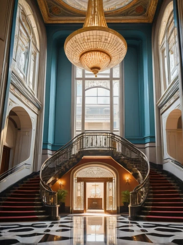 entrance hall,staircase,stormont,outside staircase,cochere,winding staircase,riksdag,neoclassical,teylers,staircases,foyer,hallway,hall of nations,circular staircase,blythswood,statehouse,athenaeum,bessborough,gleneagles hotel,archly,Illustration,Retro,Retro 26