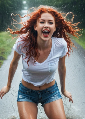 in the rain,walking in the rain,wet,wet girl,redheads,rain shower,redhair,girl in t-shirt,raindops,ukrainy,lluvia,raineri,heavy rain,redhead,ecstatic,rainstorm,regen,downpour,rain,girl washes the car,Conceptual Art,Fantasy,Fantasy 32