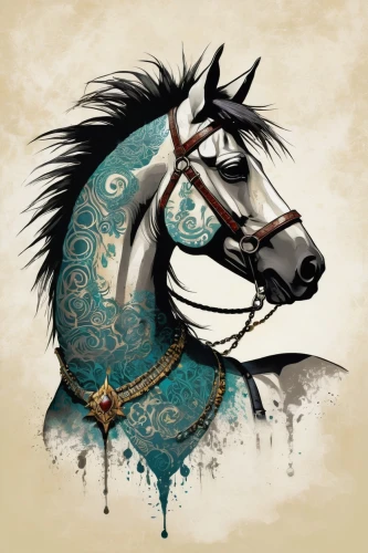 arabian horse,painted horse,buraq,equine,arabians,chinggis,arabian horses,hussar,simorgh,shahnameh,carrhae,qilin,appaloosa,lipizzan,barbaro,horseplayer,thoroughbred arabian,cavaliere,equus,scythians,Illustration,Paper based,Paper Based 18