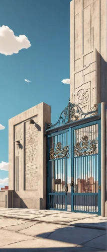 victory gate,gated,mausoleum ruins,turnstiles,iron gate,front gate,city gate,egyptian temple,art deco background,stadium falcon,cosmodrome,gateway,gate,monumentos,mausoleums,what is the memorial,prison,backgrounds,3d render,ctesiphon,Conceptual Art,Daily,Daily 35