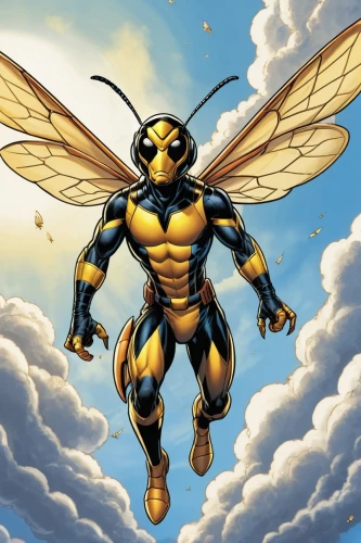 superwasp,kryptarum-the bumble bee,yellowjacket,metabee,giant bumblebee hover fly,drone bee,bumblebee fly,waspinator,bombyx,hawkman,heath-the bumble bee,bee,hover fly,wasp,bumble bee,bumblebee,zauriel,hornet hover fly,bee pollen,bibleman,Illustration,American Style,American Style 13