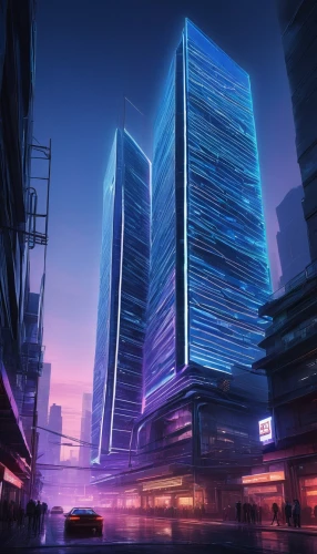 cybercity,cybertown,cyberport,futuristic architecture,futuristic landscape,skyscraping,cityscape,coruscant,highrises,megapolis,skyscrapers,skyscraper,megacorporations,city at night,city scape,lexcorp,arcology,guangzhou,business district,megacorporation,Illustration,Retro,Retro 11