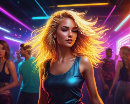dazzler,world digital painting,welin,harmonix,game illustration,discotheque,sci fiction illustration,electropop,discotheques,dance club,mobile video game vector background,dancefloor,rave,nightclub,disco,party banner,discotek,music background,neon light,neon lights,Conceptual Art,Sci-Fi,Sci-Fi 12