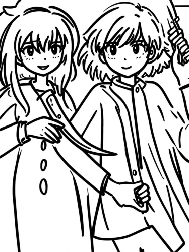 clamp,line art children,tacticians,greatcoats,duelists,omake,mages,gosho,cardcaptor,uncolored,wipp,machias,sanzo,ricken,shinsengumi,spellcasters,arle,wipo,shinran,wands,Design Sketch,Design Sketch,Rough Outline