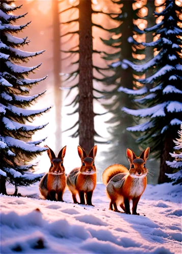 foxes,fox stacked animals,winter animals,foxhunting,forest animals,woodland animals,outfoxing,herfkens,wanderers,jackalopes,christmas snowy background,outfoxed,snowshoers,hares,winter forest,fawns,winter deer,winter background,foxed,foxpro,Photography,Artistic Photography,Artistic Photography 09