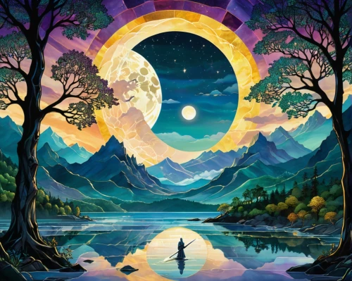 hanging moon,fantasy picture,fantasy landscape,sun moon,phase of the moon,wonderlands,moons,the mystical path,moonlighters,valley of the moon,fantasy art,purple moon,moonrise,violinist violinist of the moon,dream world,moon phase,moon and star background,moonlight,sun and moon,dreamscape,Unique,Paper Cuts,Paper Cuts 08