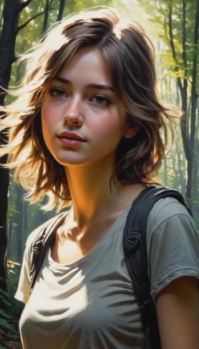 world digital painting,girl with tree,digital painting,lara,katniss,sci fiction illustration,lori,portrait background,cassandra,forest background,painting technique,girl in t-shirt,digital art,the girl's face,nature background,girl walking away,girl in a long,natura,tlou,photo painting,Conceptual Art,Fantasy,Fantasy 12