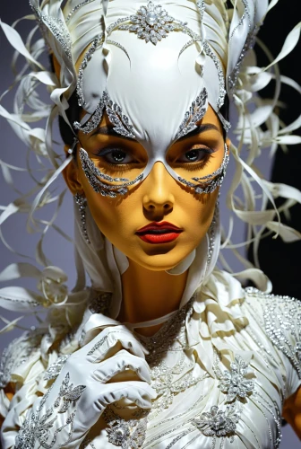 masquerade,the carnival of venice,venetian mask,derivable,masques,golden mask,headdress,countess,maschera,viveros,artist's mannequin,the bride,marionette,carnivalesque,headpiece,figurehead,masquerading,fantasy woman,vanderhorst,the snow queen,Illustration,Retro,Retro 04