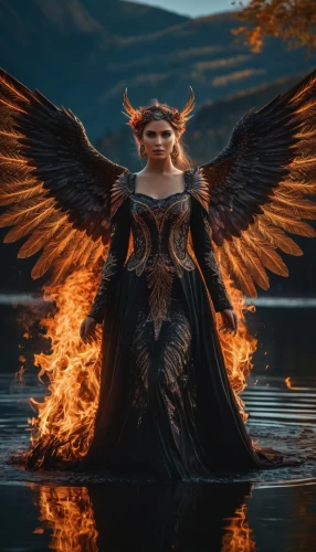 fire angel,angelfire,pheonix,archangel,fallen angel,fire dancer,dark angel,black angel,uniphoenix,flamebird,firebird,flame spirit,fire siren,angel,kupala,seraphim,huiraatira,dawnstar,angel of death,the archangel,Photography,General,Fantasy
