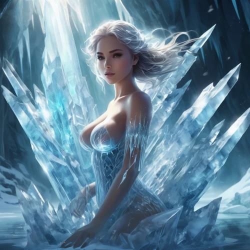 ice queen,the snow queen,ice princess,elsa,white rose snow queen,icewind,daenerys,eternal snow,thingol,icefall,galadriel,sigyn,frozen,margaery,water nymph,icea,fathom,ice,refrozen,janna,Conceptual Art,Fantasy,Fantasy 02