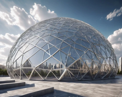 etfe,musical dome,biosphere,geodesic,solar cell base,roof domes,chemosphere,biodome,domes,odomes,spaceframe,biospheres,skydome,futuristic architecture,arcology,greenhouse cover,glass sphere,flower dome,perisphere,sky space concept,Illustration,Paper based,Paper Based 11