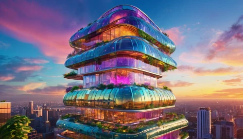 the energy tower,futuristic architecture,sky apartment,arcology,residential tower,singapore landmark,glass building,electric tower,sky space concept,ecotopia,largest hotel in dubai,skycraper,titanum,solar cell base,skyscraper,skycycle,renaissance tower,towergroup,escala,steel tower,Conceptual Art,Oil color,Oil Color 23